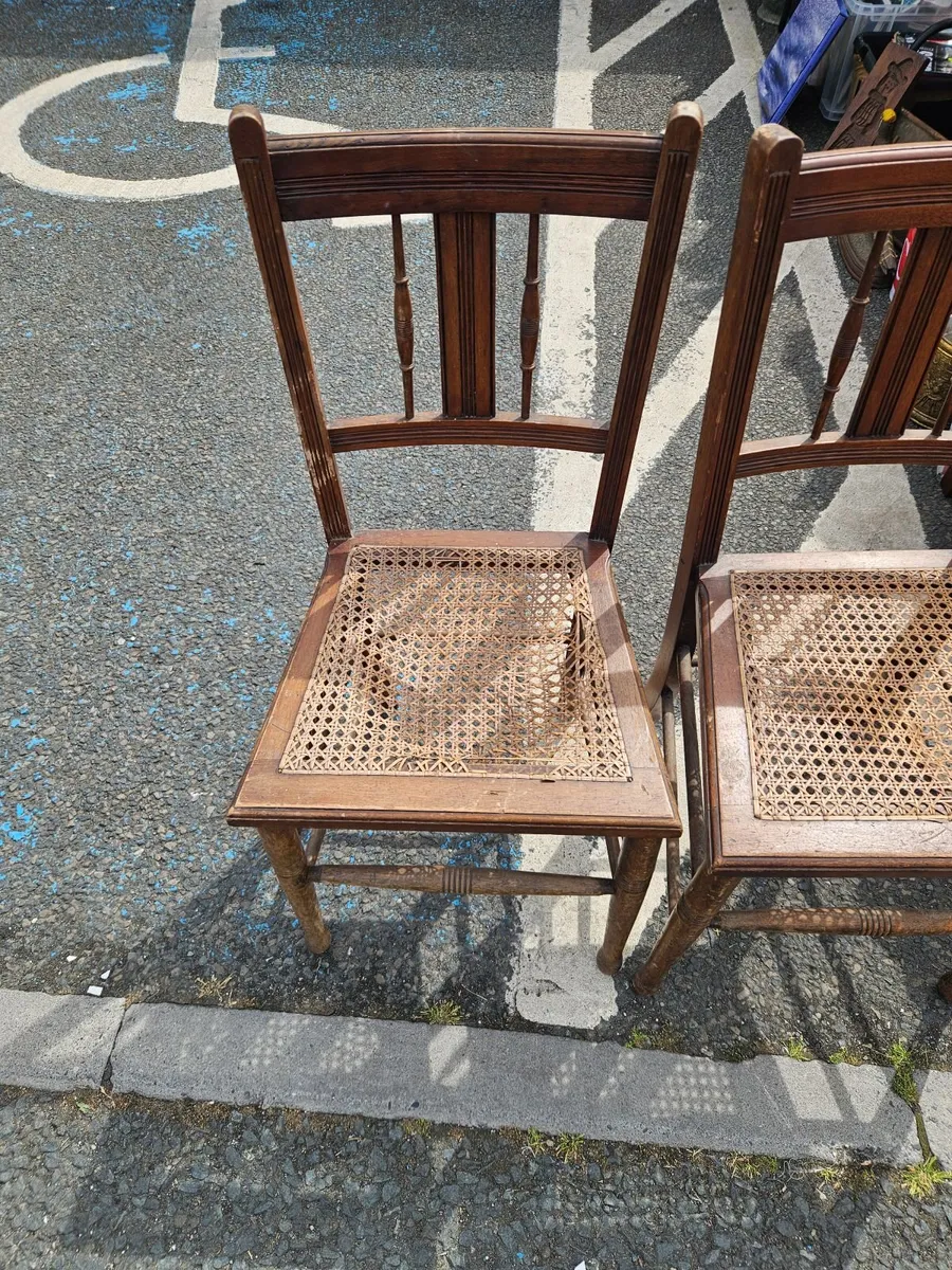 Vintage Antique Hall Chairs - Image 3