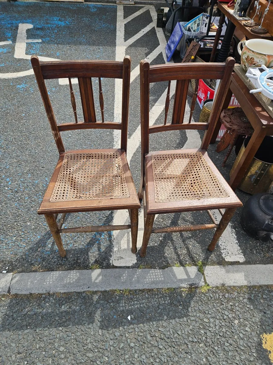 Vintage Antique Hall Chairs - Image 2