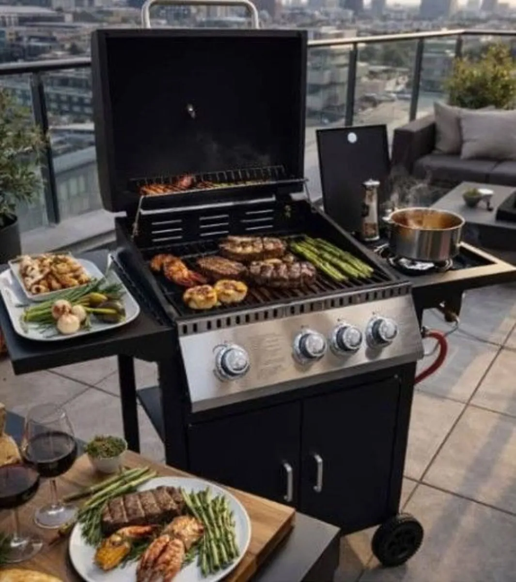 Dakar Black 3+1 Gas BBQ Station - Image 1