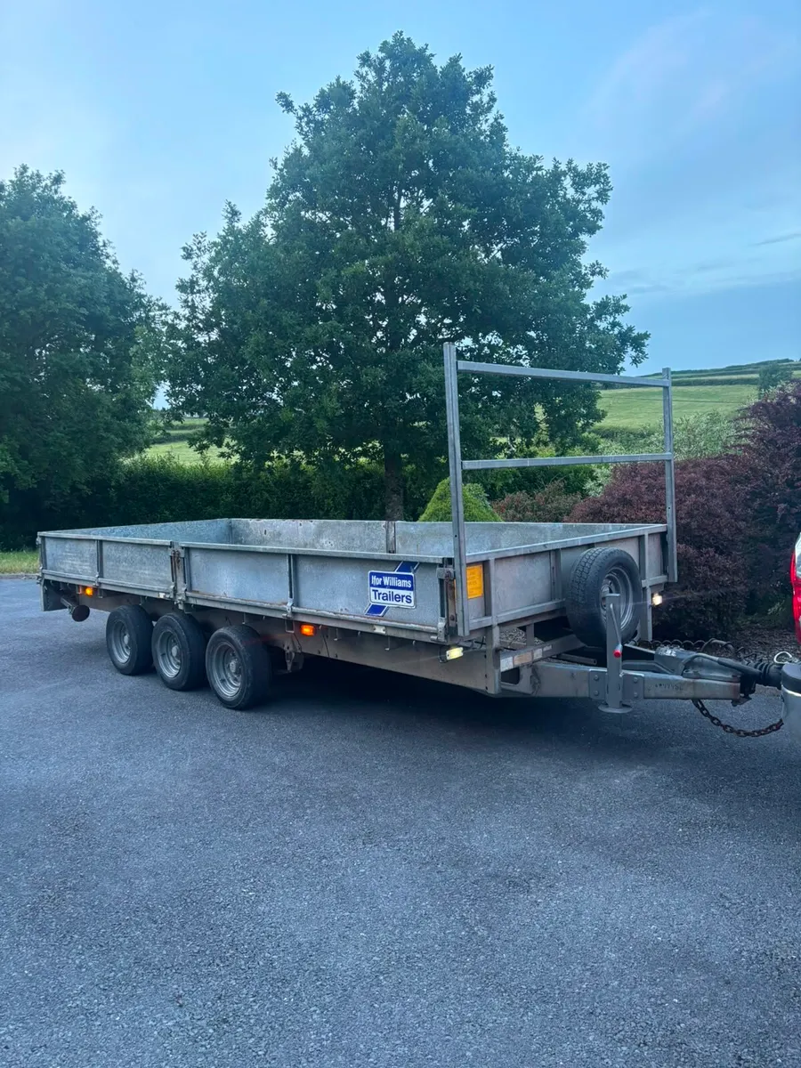 16x6”6 ifor Williams tri axle dropside trailer - Image 1