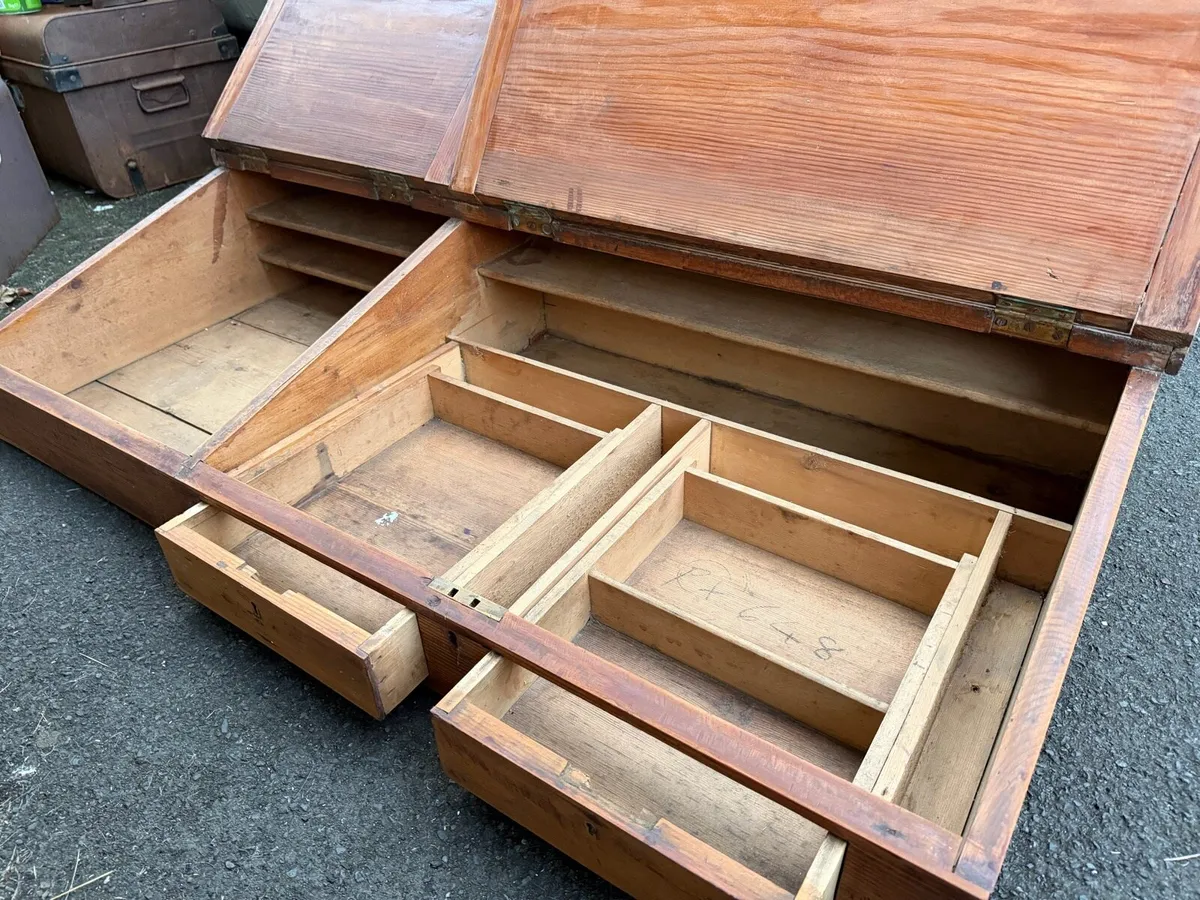 Antique writing slope / clerk desk - Image 3
