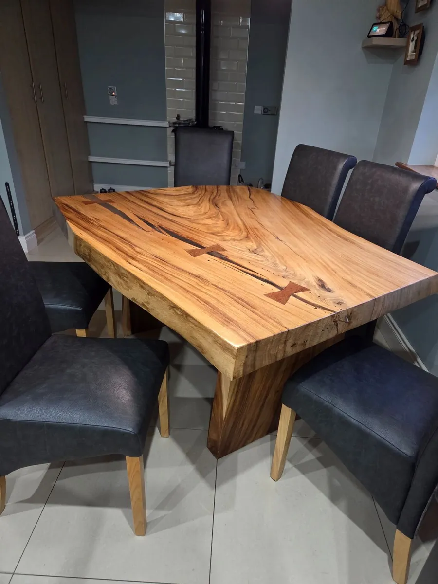 Kitchen table plus six   chairs - Image 1