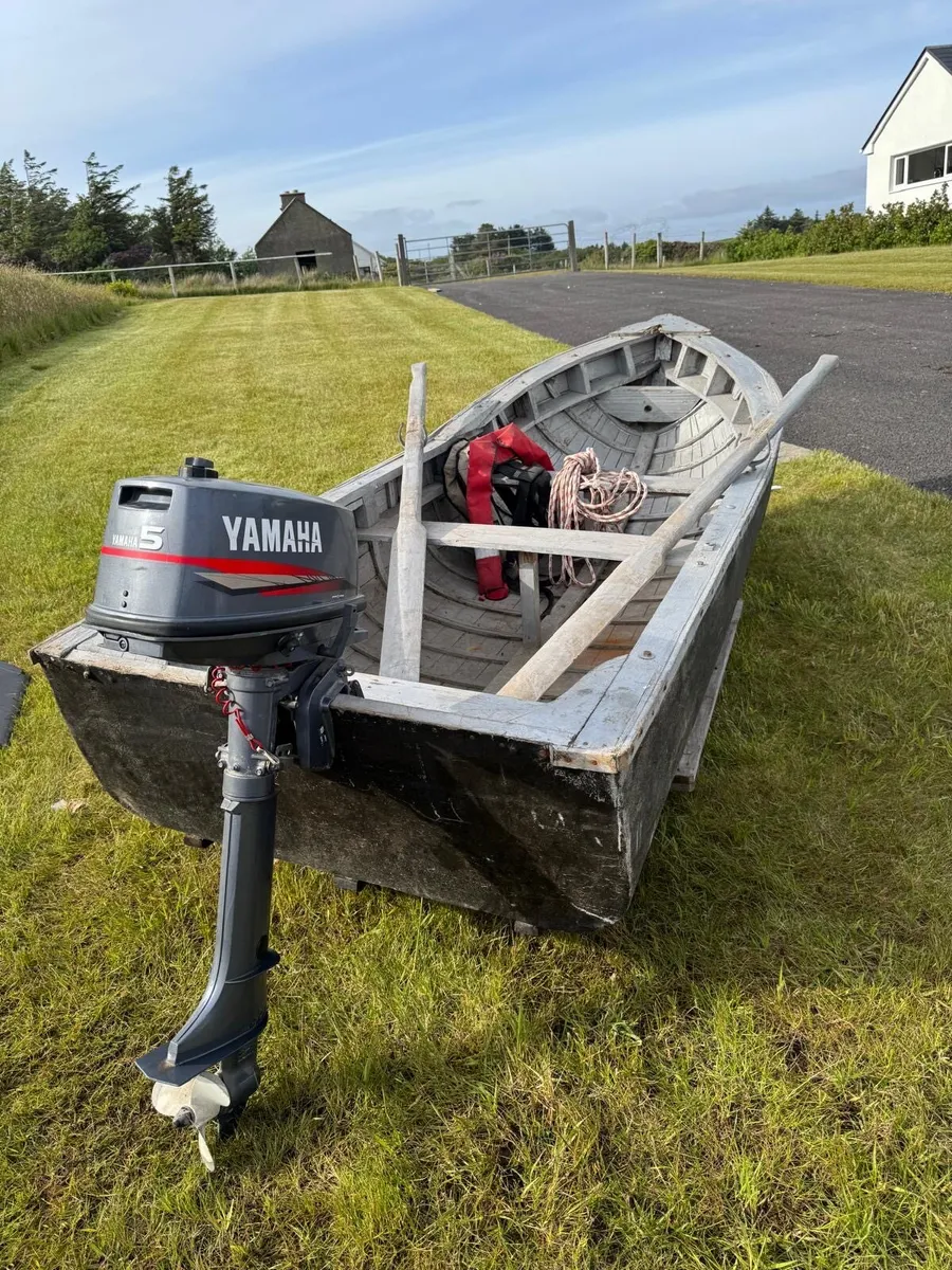 11ft Fibre Glass Coated Currach - great condition - Image 1
