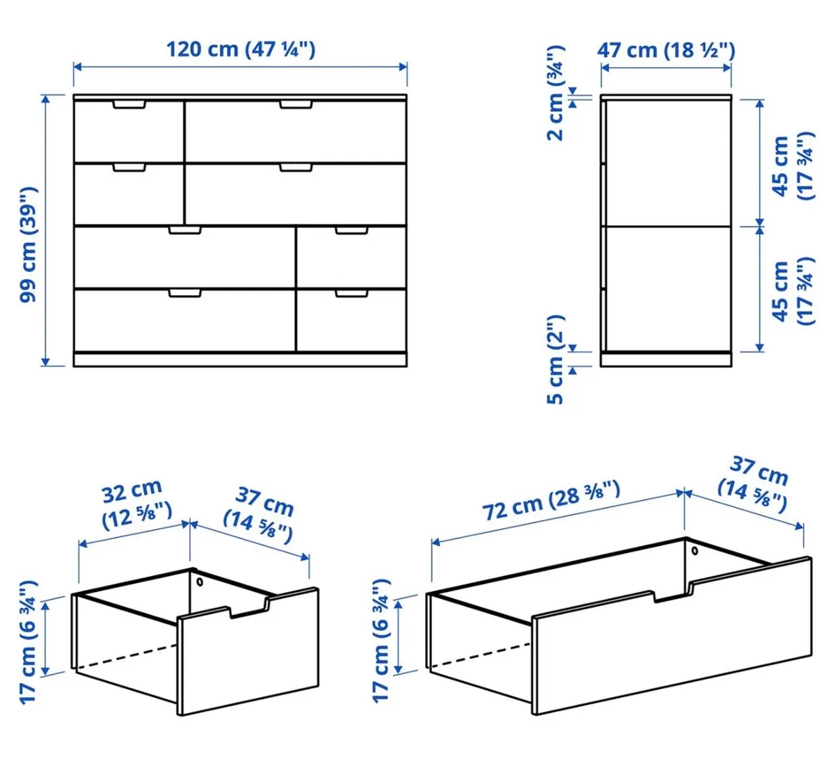 IKEA NORDLI Chest of Drawers - Image 3