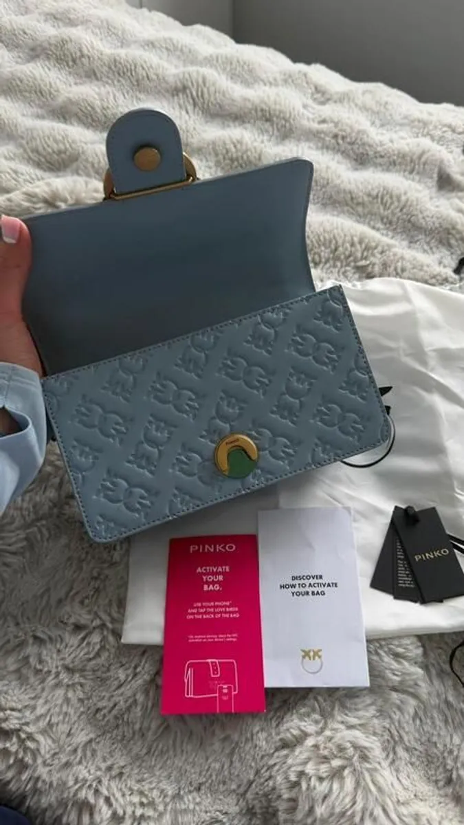 Authentic Pinko Love Bag - Light Blue Monogram - Image 3