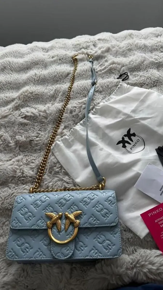 Authentic Pinko Love Bag - Light Blue Monogram - Image 4
