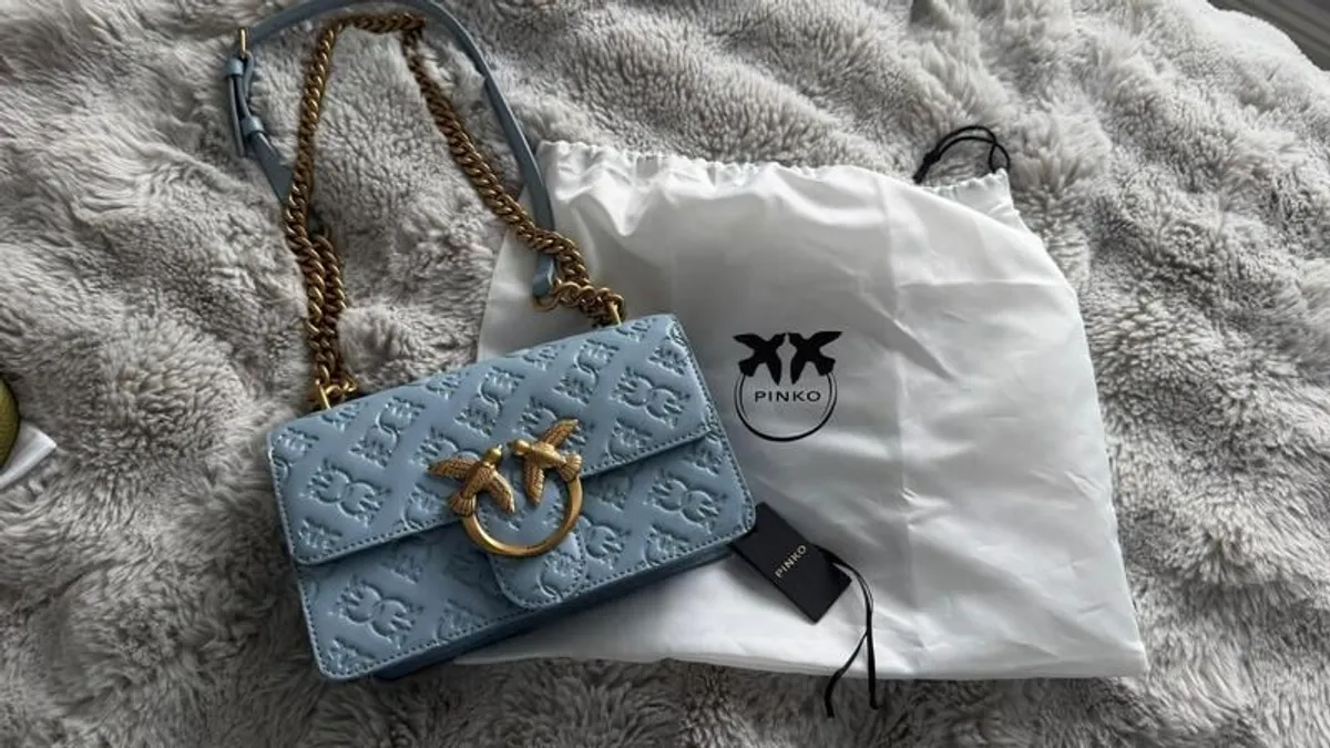 Authentic Pinko Love Bag - Light Blue Monogram - Image 2