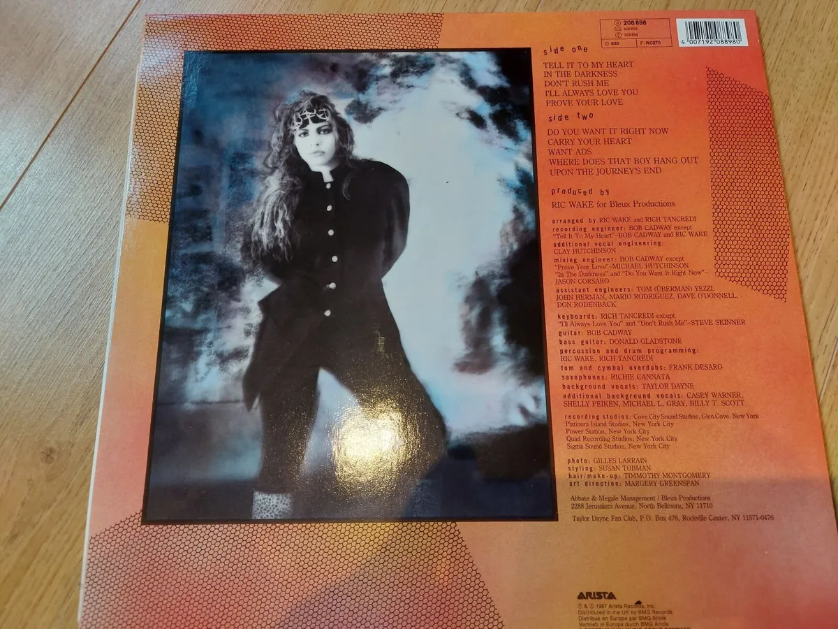 TAYLOR DAYNE - TELL IT TO MY HEART - VINYL RECORD - Image 2