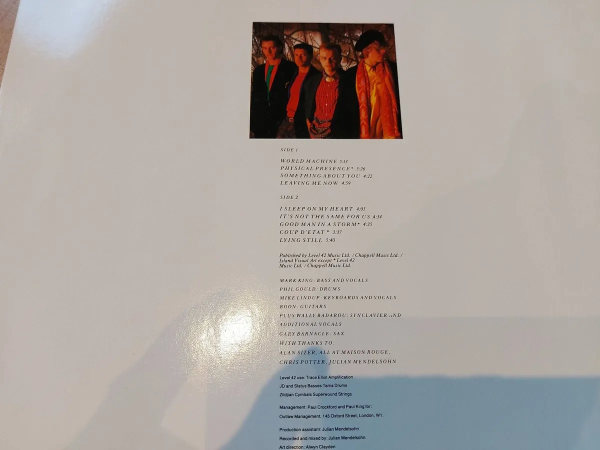 LEVEL 42 - WORLD MACHINE - VINYL RECORD - Image 2