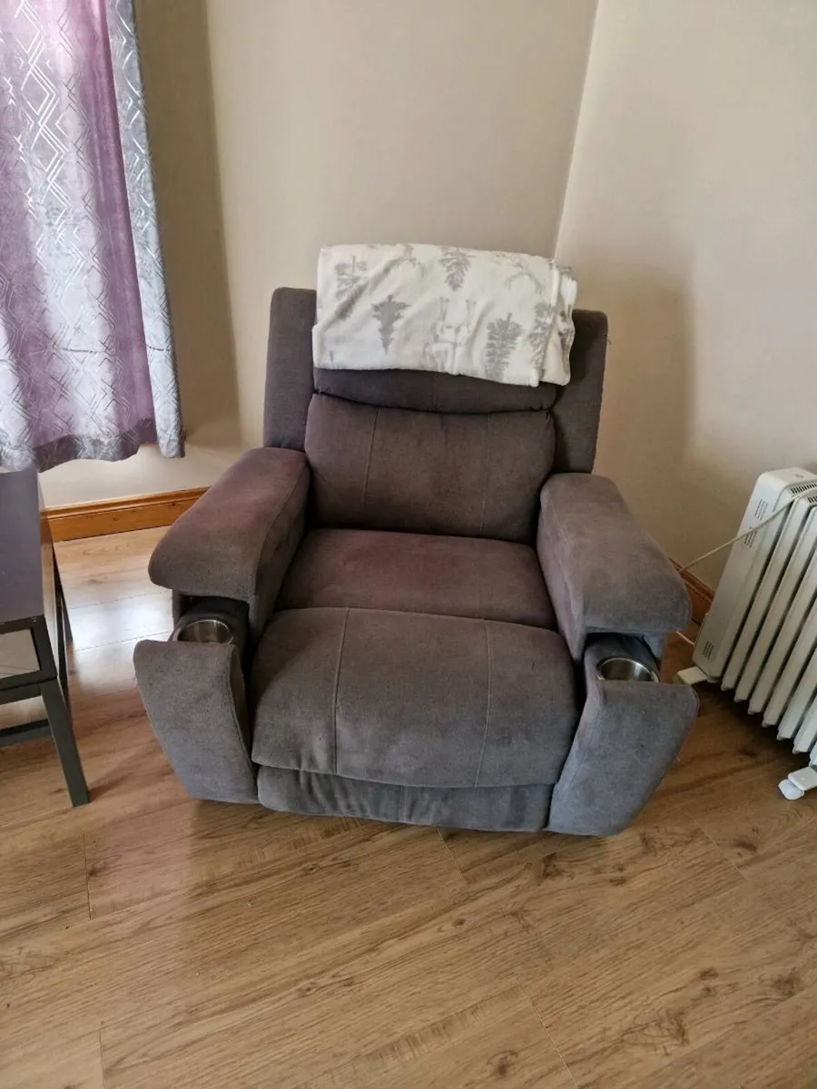 FREE Recliner Chair and Ottoman with Storage - Image 1