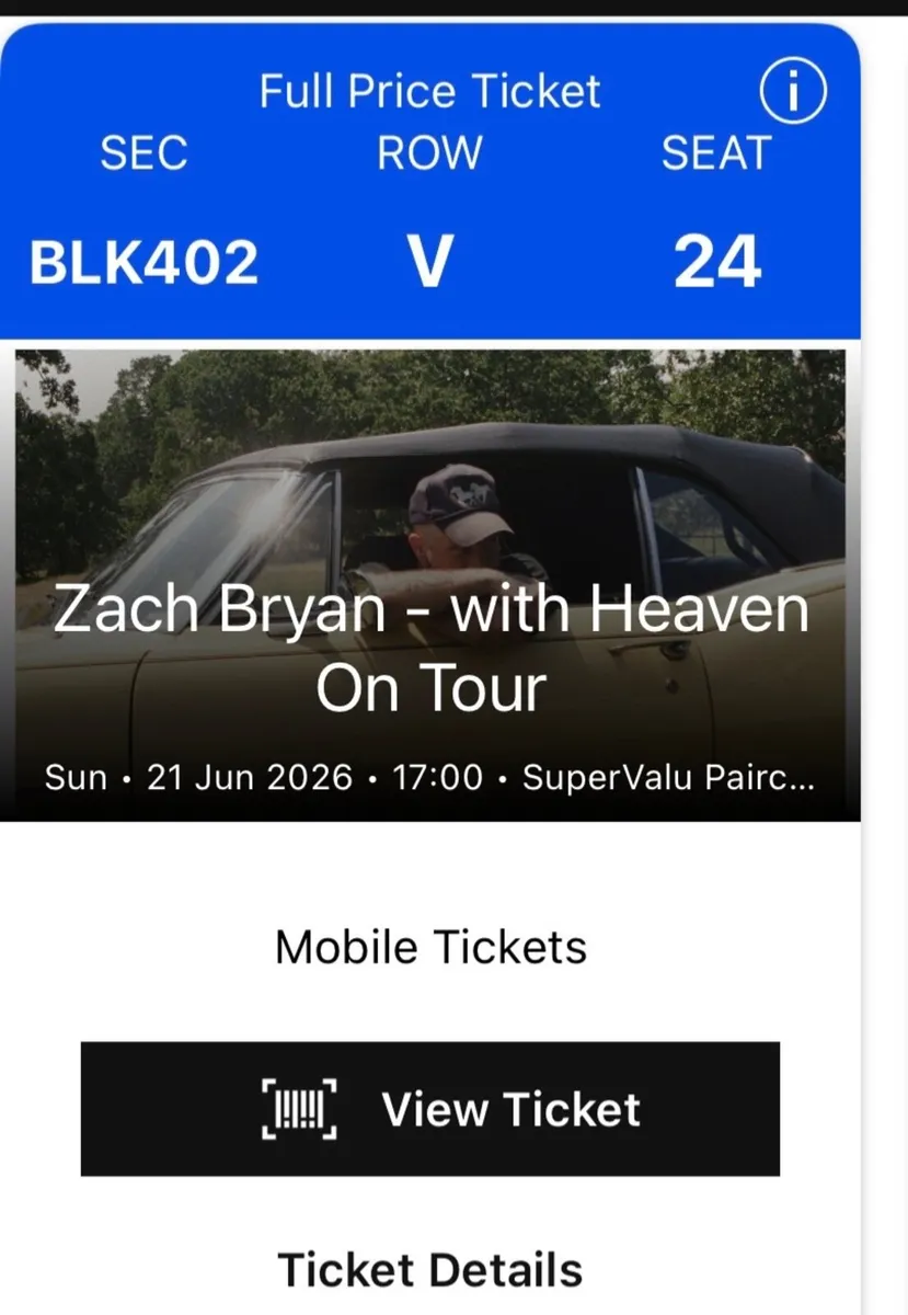 Concert tickets Zach Bryan - Image 2