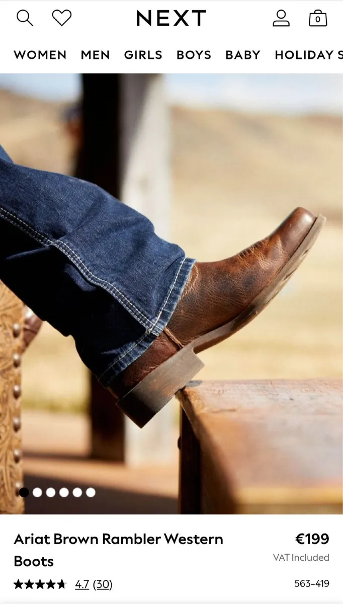Men's Ariat Boots 41.5 - Image 1