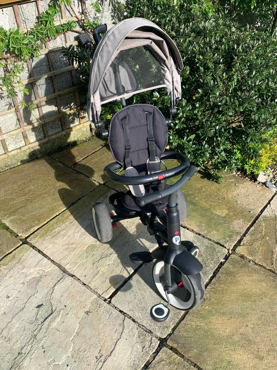 QPlay - Kids' 3-in-1 Tricycle RITO EVO Gray - Image 3
