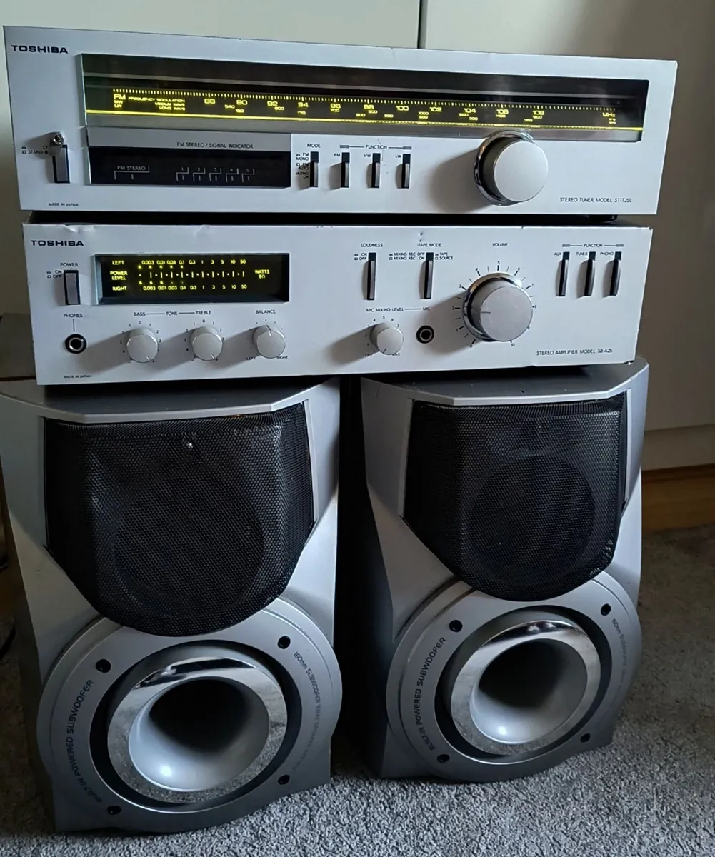 Set audio amplifier Toshiba Tuner speaker Aiwa - Image 1