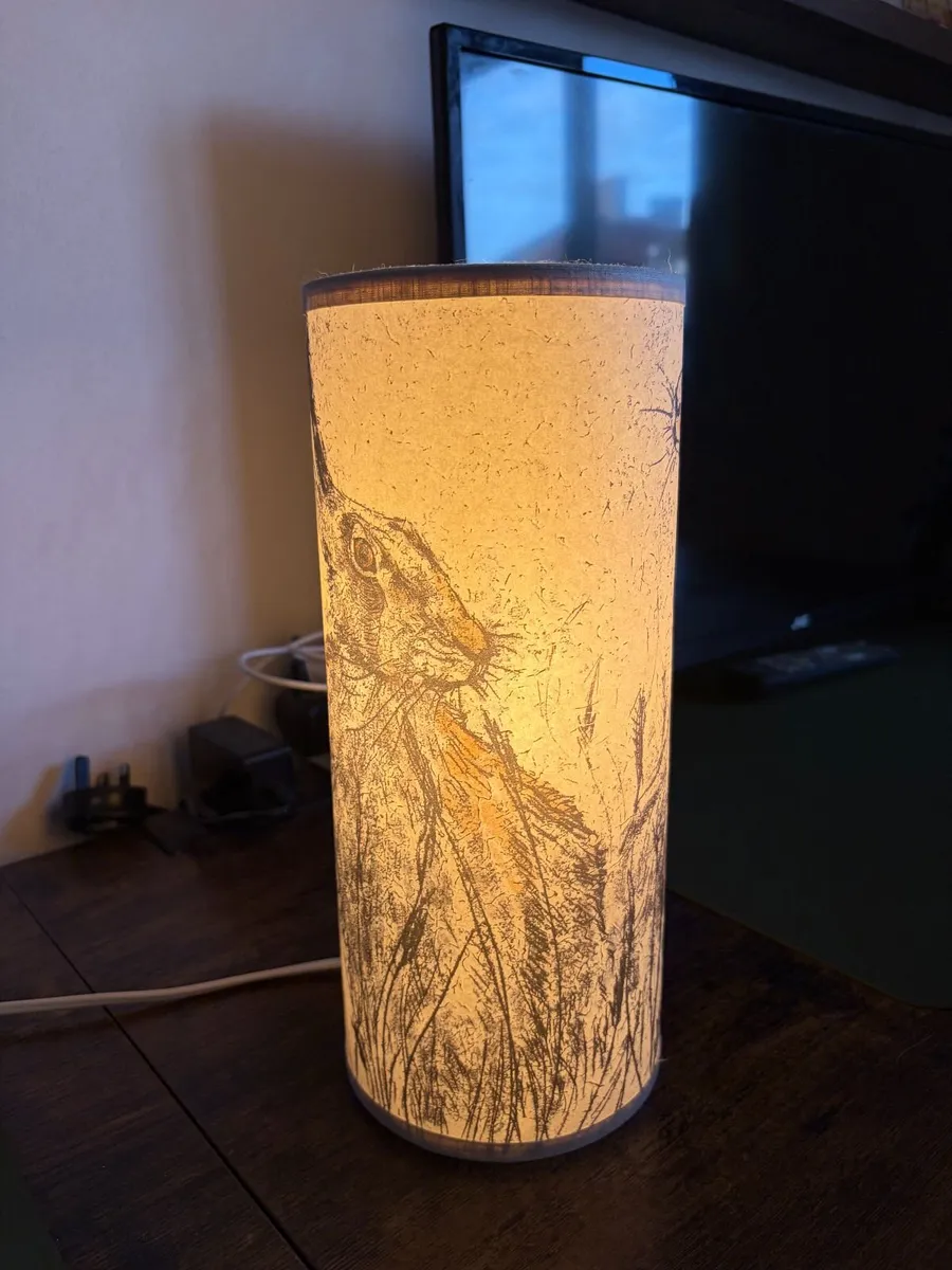 Bespoke Albioncourt Hare Printed Lampshade - Image 3