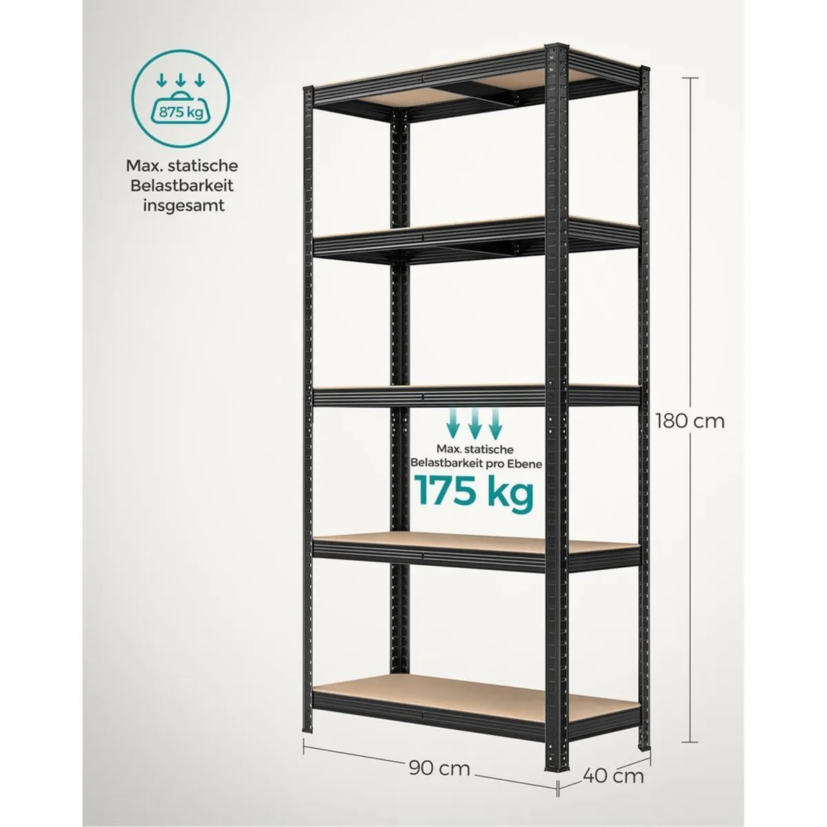 Heavy Duty Garage Storage Shelves Set of 2 - Image 4