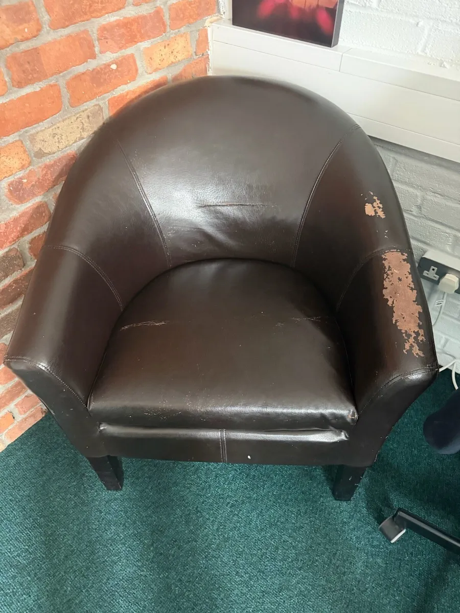 2 Leather Chairs - Image 1