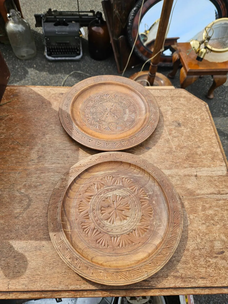 Vintage Wooden Church Collection Plates - Image 3