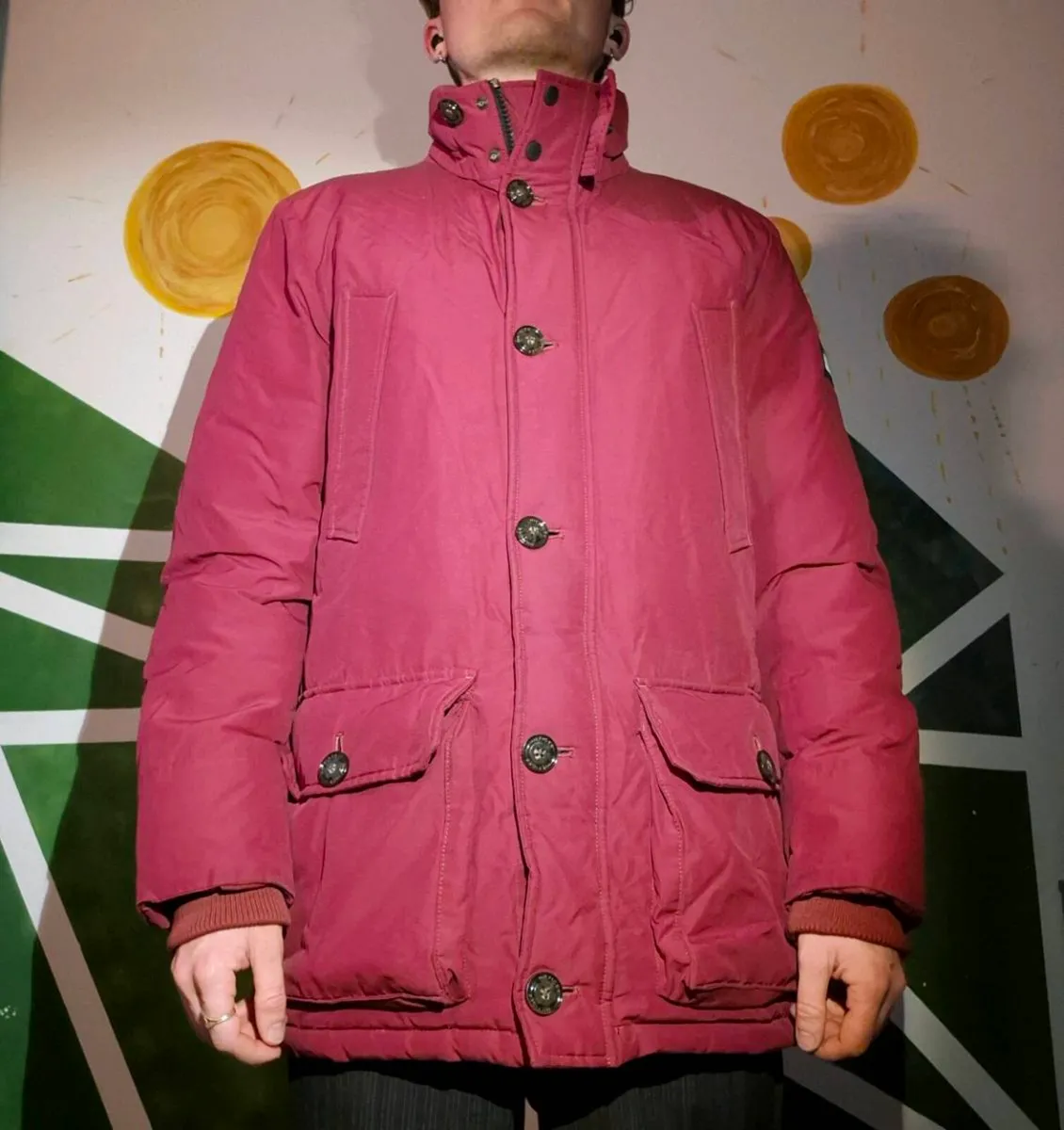 Tommy Hilfiger Red Winter Parka Jacket - Image 1
