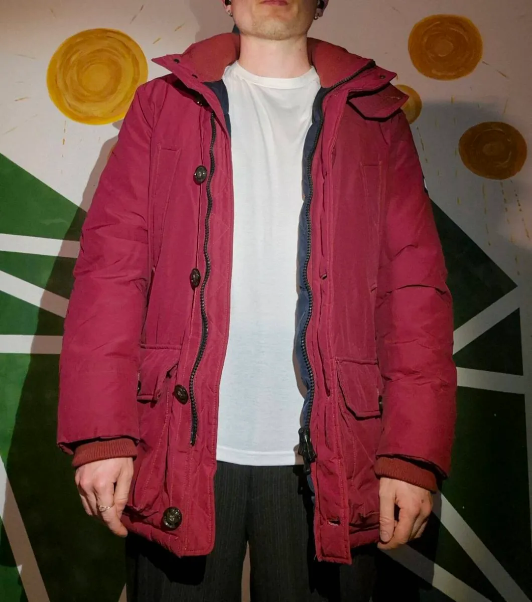 Tommy Hilfiger Red Winter Parka Jacket - Image 3