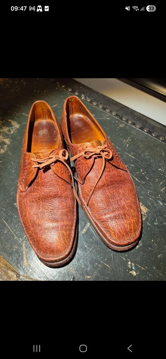 Grenson Genuine Antelope Leather Shoes – Handmade - Image 1