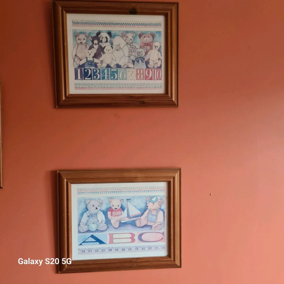 Old style framed Teddy bear prints