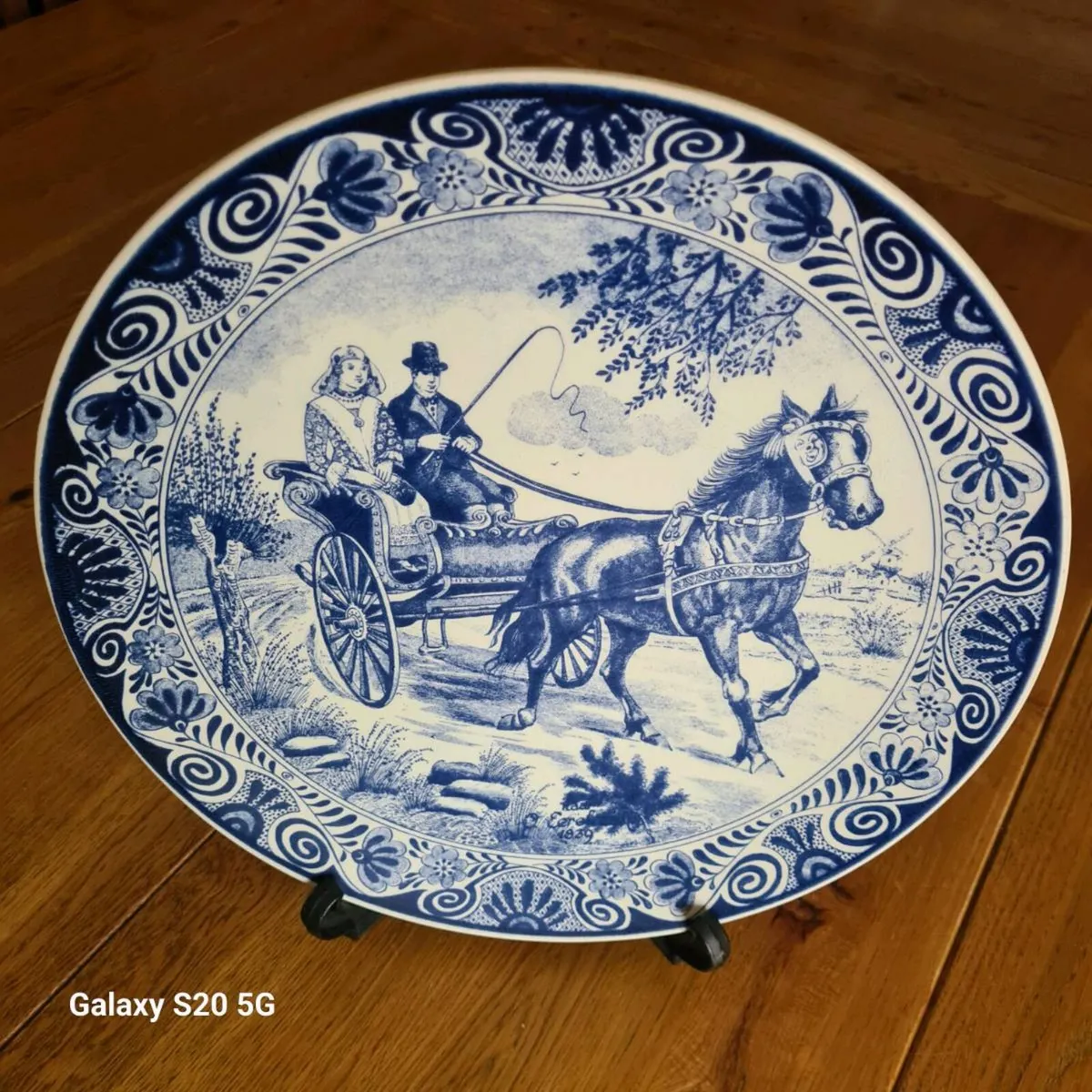 Delft Blauw (blue) decorative Chemkefa plate - Image 1