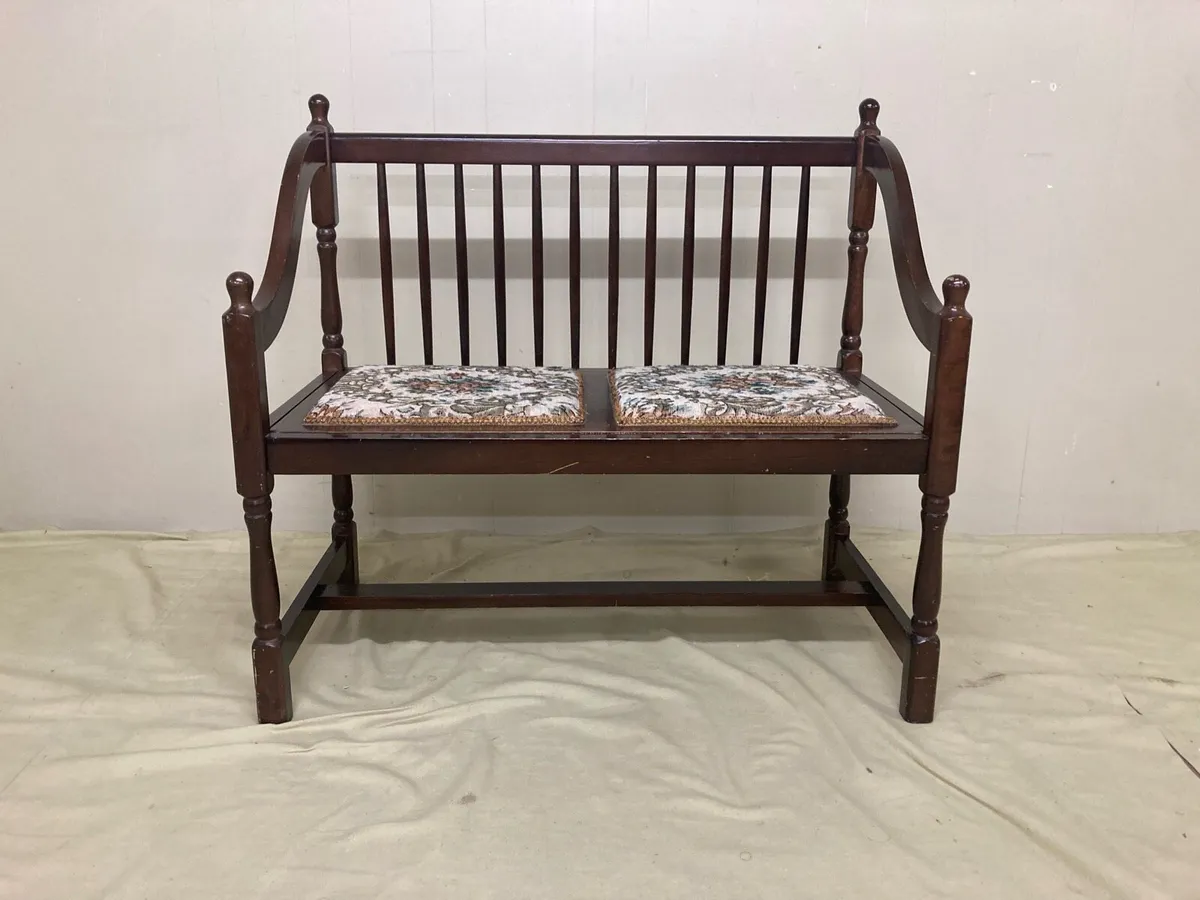 Vintage Settee Bench - Image 3