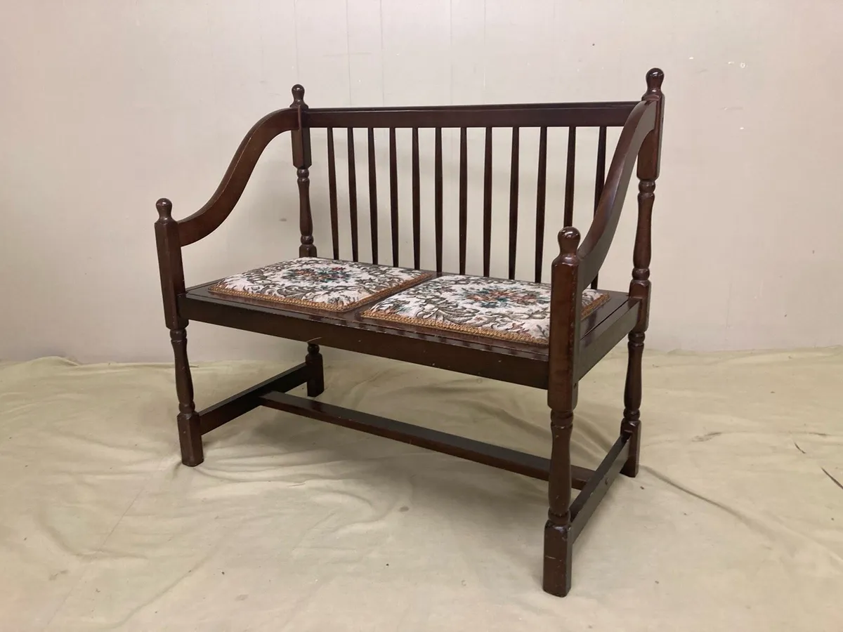 Vintage Settee Bench - Image 2