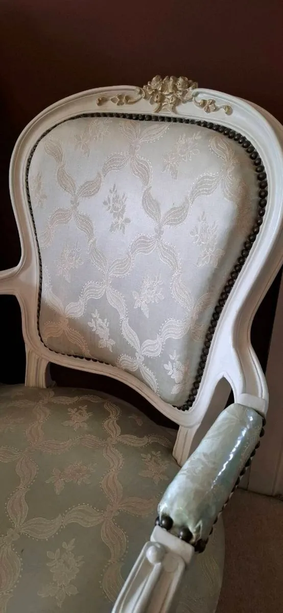 Louis 15 Armchairs and 3 seater - Image 2