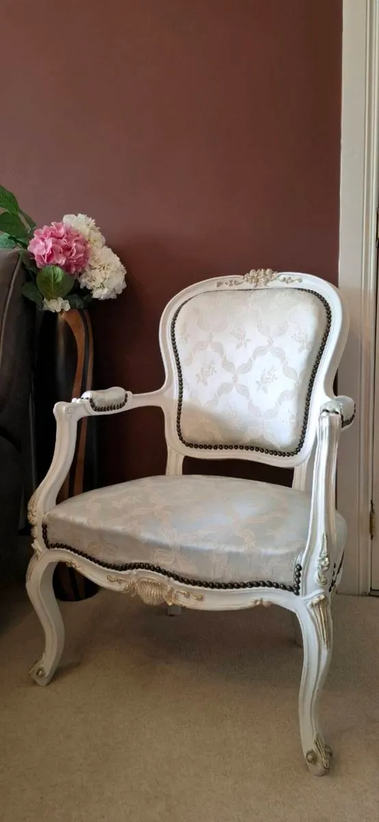 Louis 15 Armchairs and 3 seater - Image 3