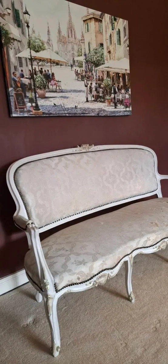 Louis 15 Armchairs and 3 seater - Image 4