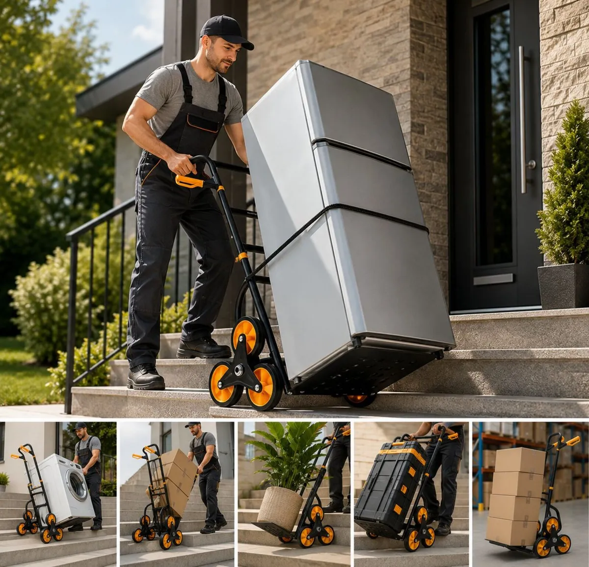 Heavy Duty Stair Climbing Cart 200kg Folding Hand - Image 2