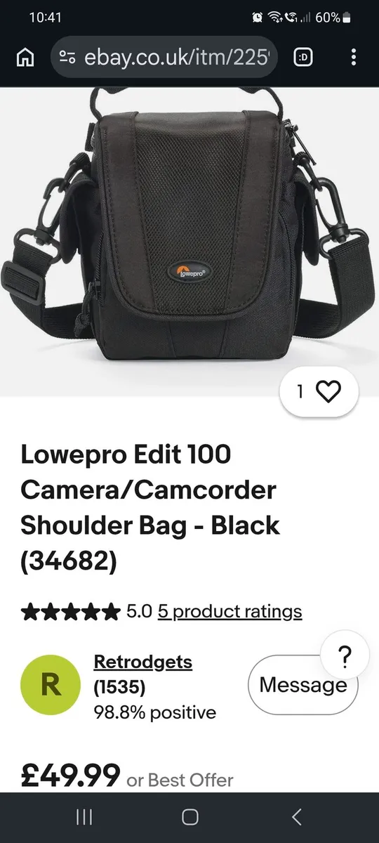 Lowpro shoulder camera bag as new/unused - Image 4