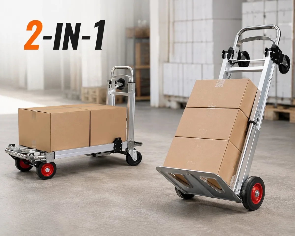 Aluminum Hand Truck 2 in 1 Heavy Duty 181kg - Image 1