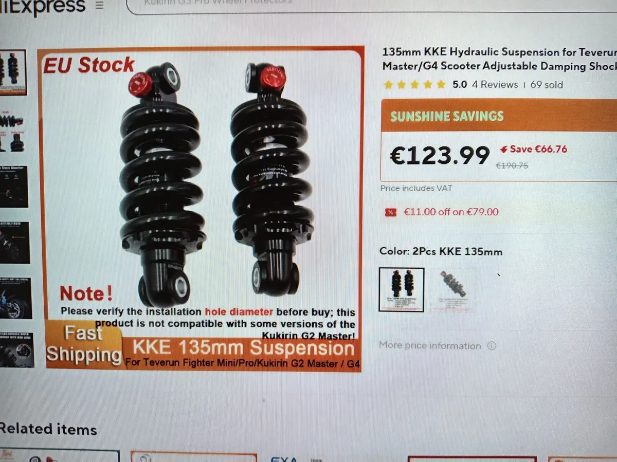 Scooter Springs/Shocks-Sports-KKE 13MM X 2 - Image 1