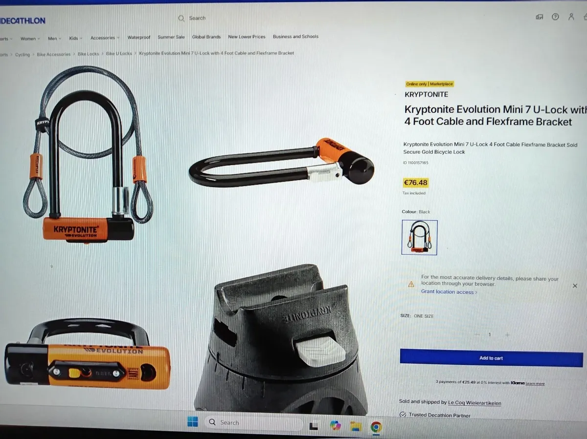 Lock Kryptonite+Extras Angle Grinder Proof - Image 2
