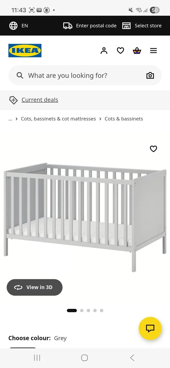 IKEA | Cot **Collection Only** - Image 1