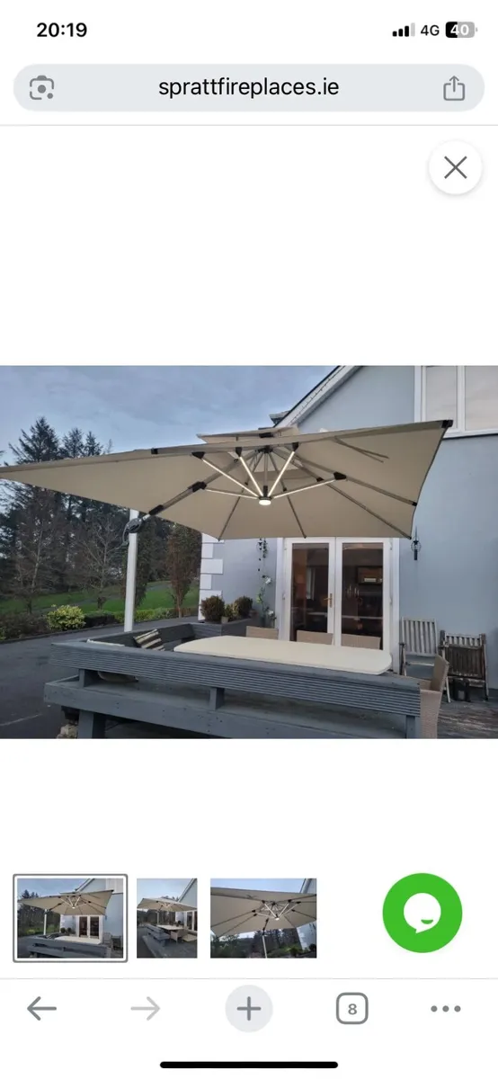 Luxury Commercial Grade Parasol Umbrella with Sola - Image 1