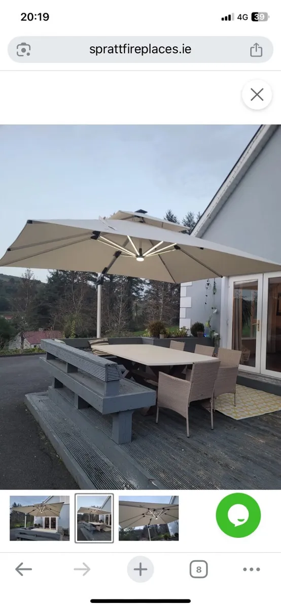 Luxury Commercial Grade Parasol Umbrella with Sola - Image 2