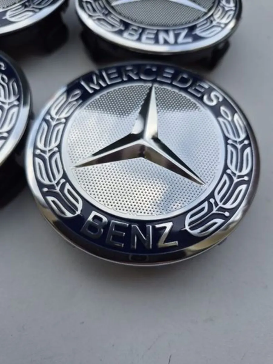Mercedes Centre Caps (Blue) FREE POST - Image 2