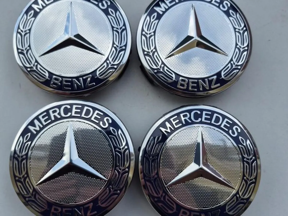 Mercedes Centre Caps (Blue) FREE POST - Image 1