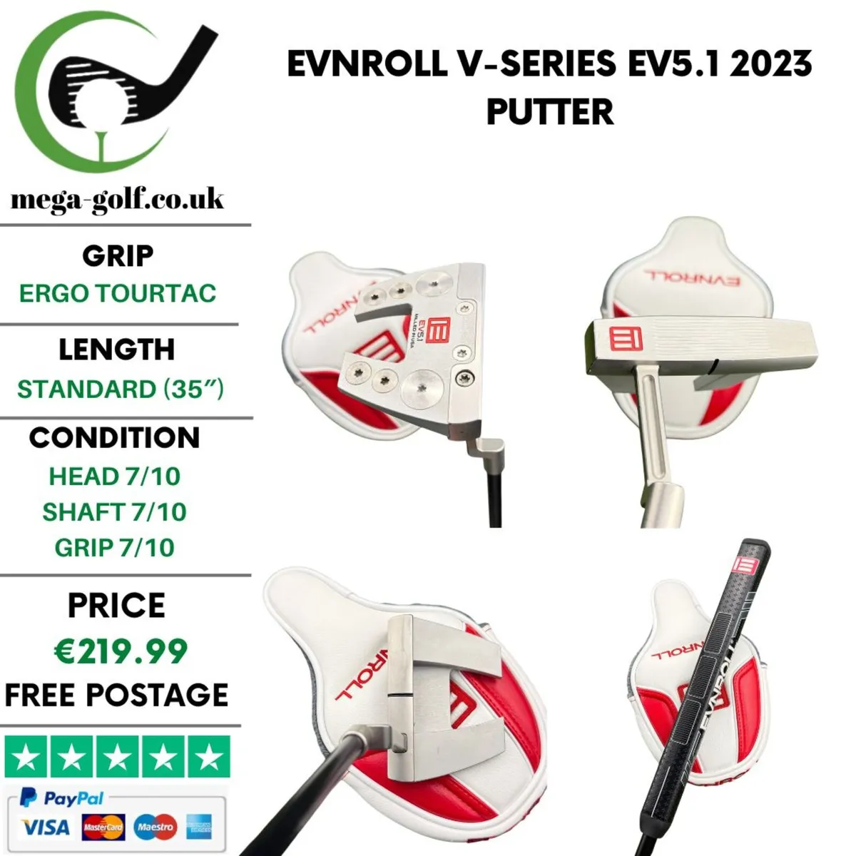 Evnroll V-Series EV5.1 2023 Putter / 35" - Image 1
