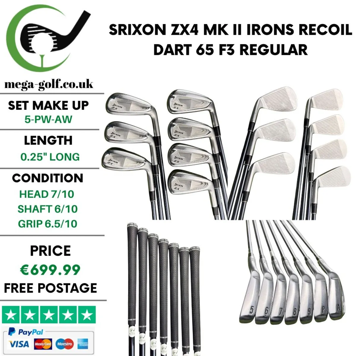 Srixon ZX4 Mk II Irons / 5-Pw-Aw / Regular - Image 1