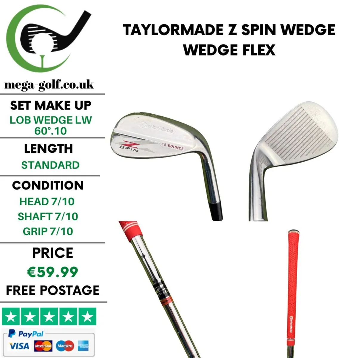 Taylormade Z Spin Wedge Lw 60°.10 / Wedge Flex - Image 1