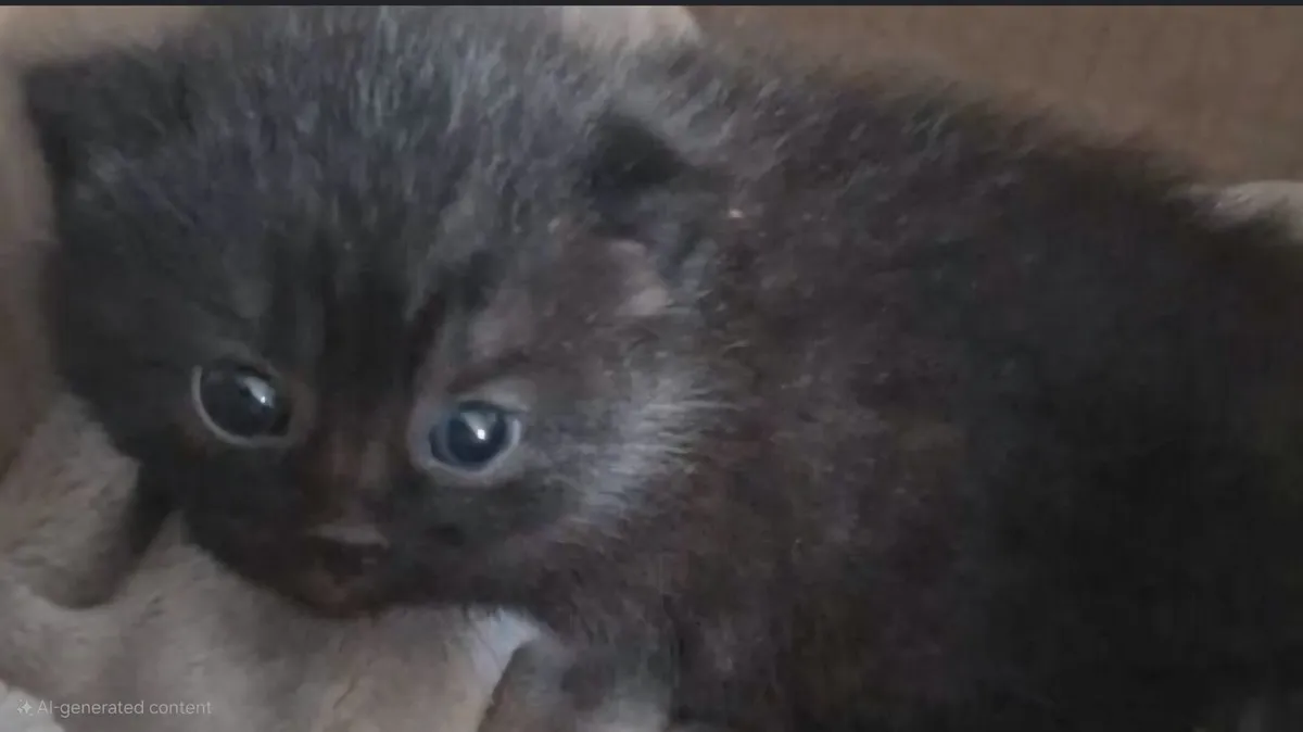 Black British Shorthair Kitten - Image 1