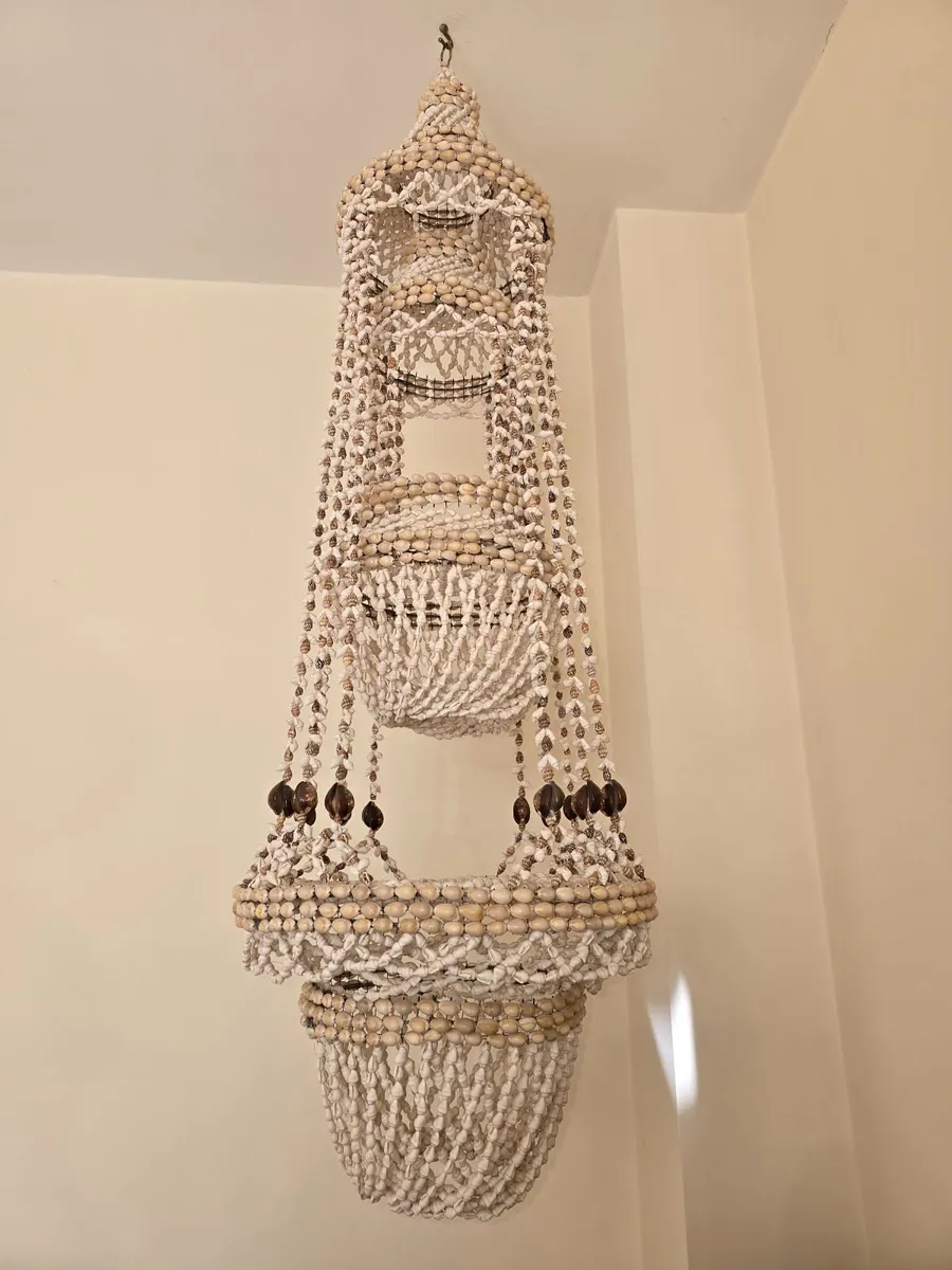 Vintage Bohemian Seashell Chandelier