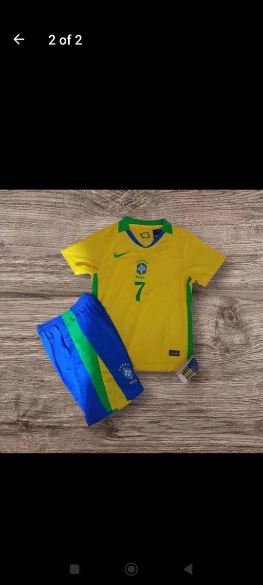 BRAZIL ( VINI JR 7 ) KIDS FULL KIT , 10/11 YRS - Image 2