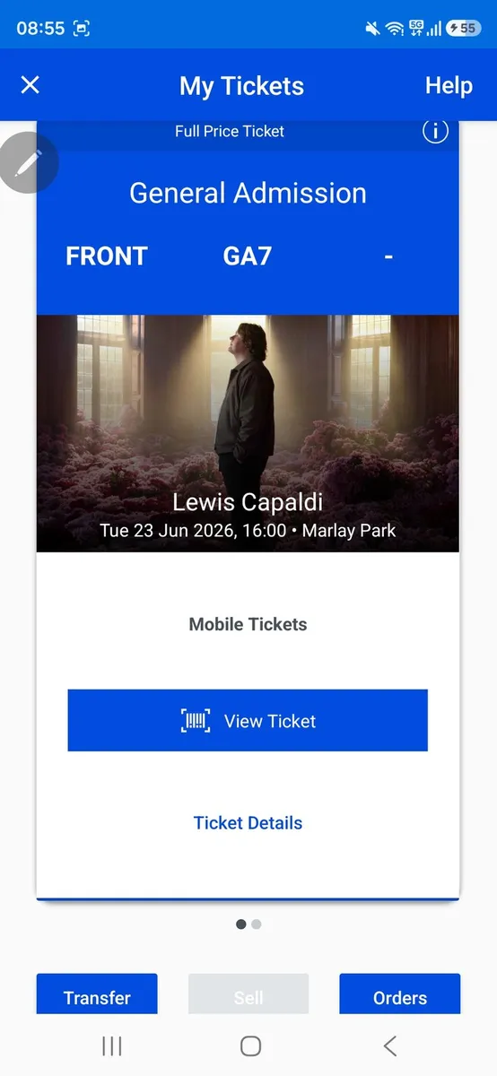 Kodaline and Lewis Capaldi front standing tickets - Image 1