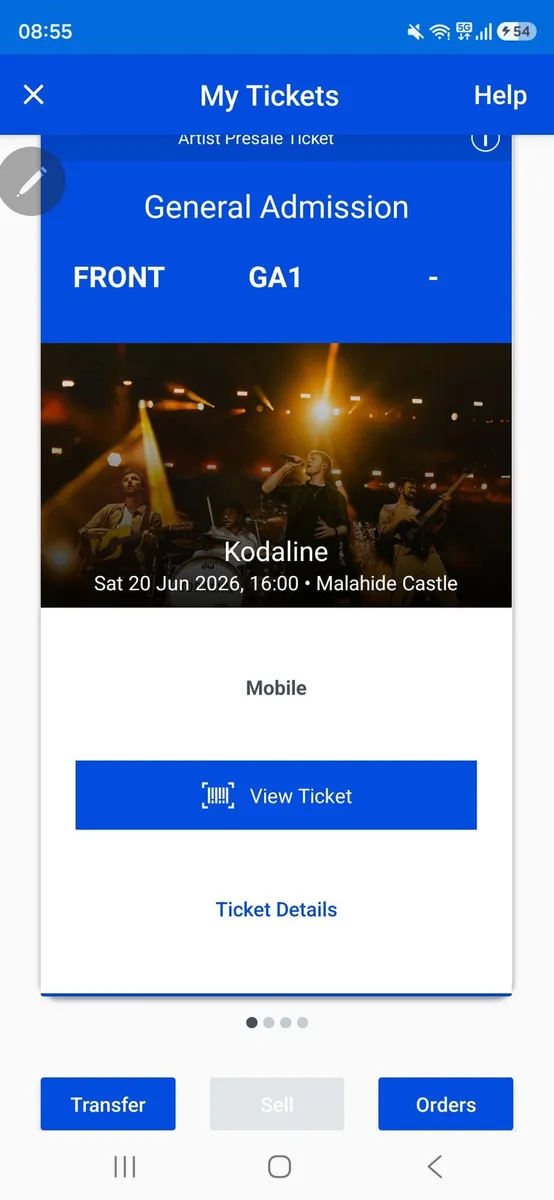 Kodaline and Lewis Capaldi front standing tickets - Image 2